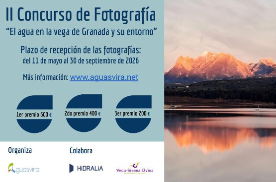 Ir a la noticia Aguasvira, convoca el II Concurso de Fotografía “El Agua en la Vega de Granada y su Entorno”